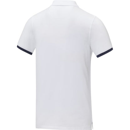 White - Lifestyle - Elevate Mens Morgan Short-Sleeved Polo Shirt