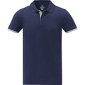 Navy - Front - Elevate Mens Morgan Short-Sleeved Polo Shirt