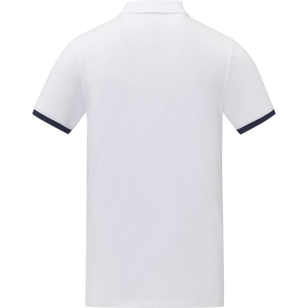 White - Back - Elevate Mens Morgan Short-Sleeved Polo Shirt