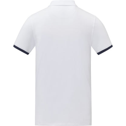 White - Back - Elevate Mens Morgan Short-Sleeved Polo Shirt