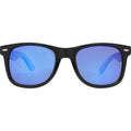 Bamboo Brown-Blue - Front - Avenue Hiru Polarized Mirrored Sunglasses