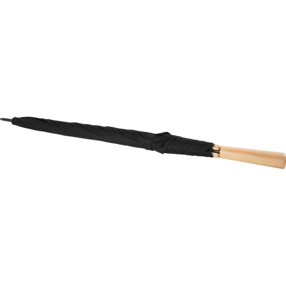 Solid Black - Back - Avenue Romee RPET Recycled Golf Umbrella