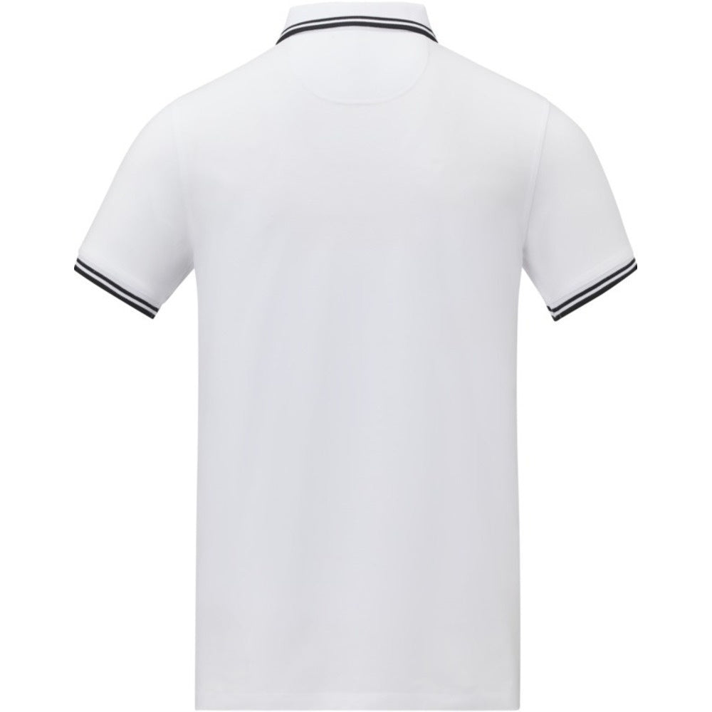 White - Back - Elevate Mens Amarago Short-Sleeved Polo Shirt