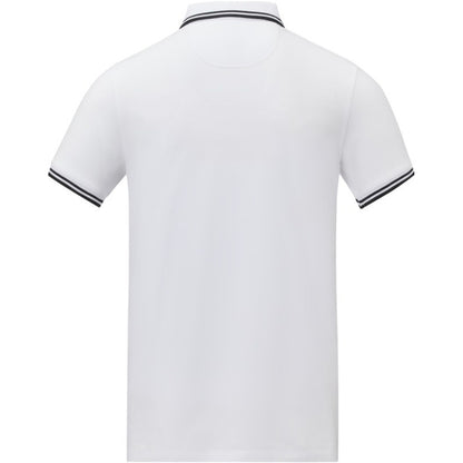 White - Back - Elevate Mens Amarago Short-Sleeved Polo Shirt