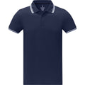 Navy - Front - Elevate Mens Amarago Short-Sleeved Polo Shirt