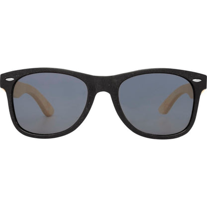 Solid Black - Back - Avenue Sun Ray Bamboo Sunglasses