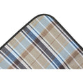 Khaki - Close up - Bullet Sedum Checked Picnic Blanket