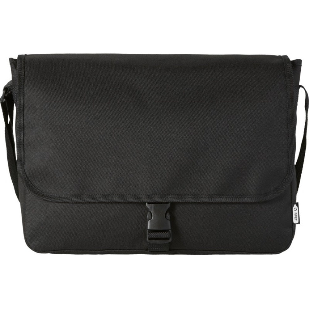 Solid Black - Front - Bullet Omaha Recycled Shoulder Bag