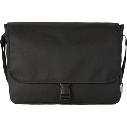Solid Black - Front - Bullet Omaha Recycled Shoulder Bag