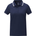 Navy - Front - Elevate Womens-Ladies Amarago Short-Sleeved Polo Shirt