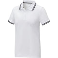 White - Back - Elevate Womens-Ladies Amarago Short-Sleeved Polo Shirt