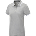 Heather Grey - Back - Elevate Womens-Ladies Amarago Short-Sleeved Polo Shirt