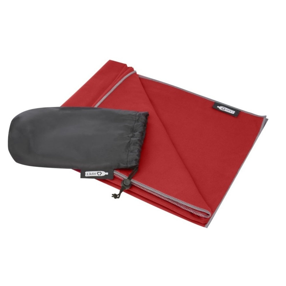 Red - Side - Bullet Pieter RPET Towel