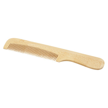 Natural - Front - Bullet Heby Bamboo Comb