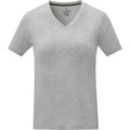 Heather Grey - Front - Elevate Womens-Ladies Somoto V Neck T-Shirt