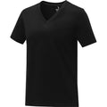 Solid Black - Lifestyle - Elevate Womens-Ladies Somoto V Neck T-Shirt