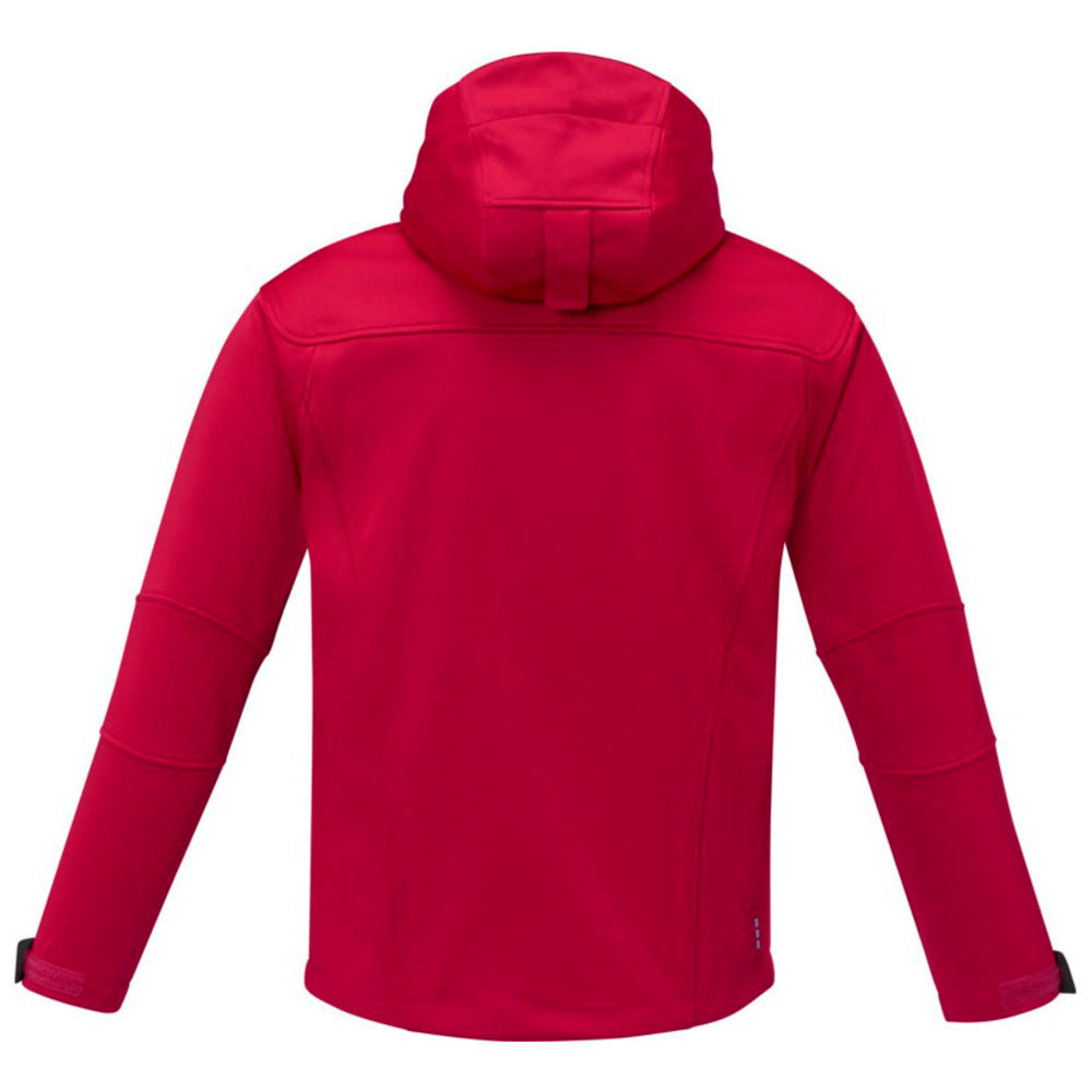 Red - Back - Elevate Mens Match Soft Shell Jacket
