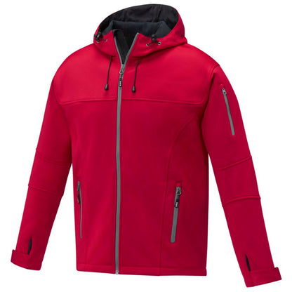 Red - Side - Elevate Mens Match Soft Shell Jacket