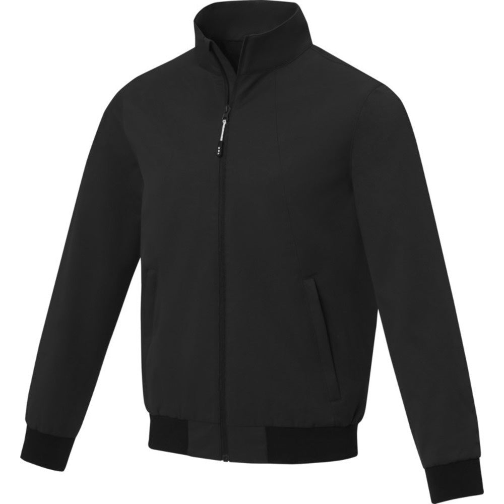 Solid Black - Side - Elevate Unisex Adult Keefe Bomber Jacket