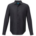 Solid Black - Front - Elevate NXT Mens Cuprite Organic Long-Sleeved Shirt