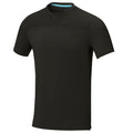 Solid Black - Side - Elevate NXT Mens Borax Recycled Cool Fit Short-Sleeved T-Shirt