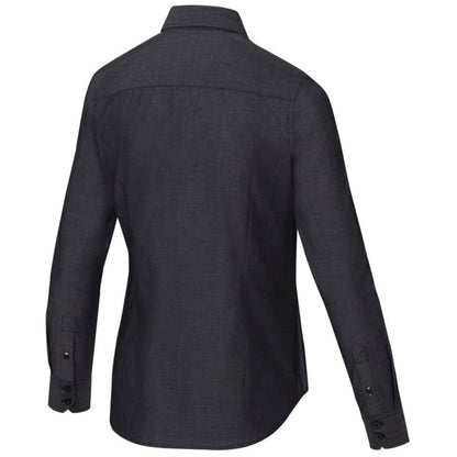 Solid Black - Lifestyle - Elevate NXT Womens-Ladies Cuprite Organic Long-Sleeved Shirt