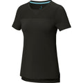 Solid Black - Front - Elevate NXT Womens-Ladies Borax Recycled Cool Fit T-Shirt