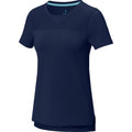 Navy - Front - Elevate NXT Womens-Ladies Borax Recycled Cool Fit T-Shirt