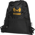 Solid Black - Side - Bullet Adventure Recycled Insulated Drawstring Bag