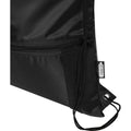 Solid Black - Pack Shot - Bullet Adventure Recycled Insulated Drawstring Bag