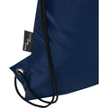 Navy - Side - Bullet Adventure Recycled Insulated Drawstring Bag