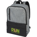 Solid Black-Heather Grey - Side - Unbranded Reclaim Two Tone Recycled 14L Laptop Backpack