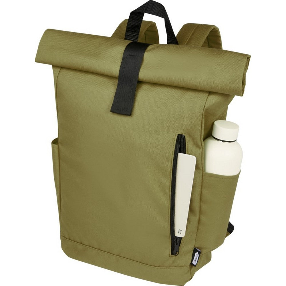 Olive - Pack Shot - Unbranded Byron Roll Up 18L Backpack