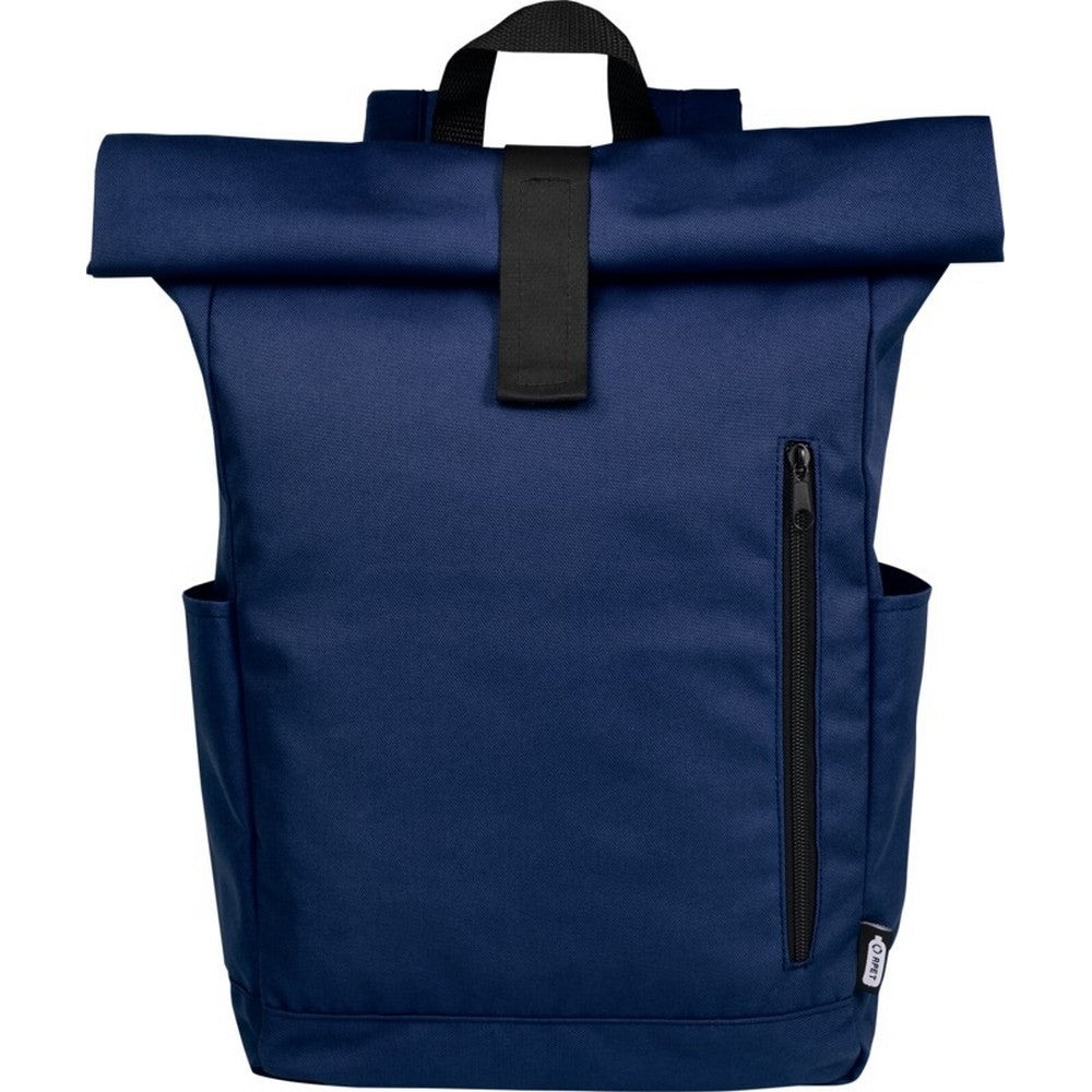 Navy - Front - Unbranded Byron Roll Up 18L Backpack