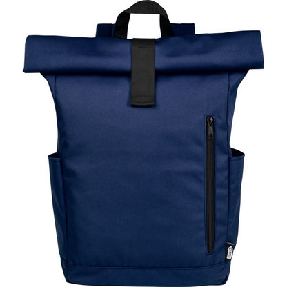 Navy - Front - Unbranded Byron Roll Up 18L Backpack