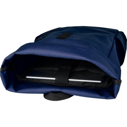 Navy - Side - Unbranded Byron Roll Up 18L Backpack