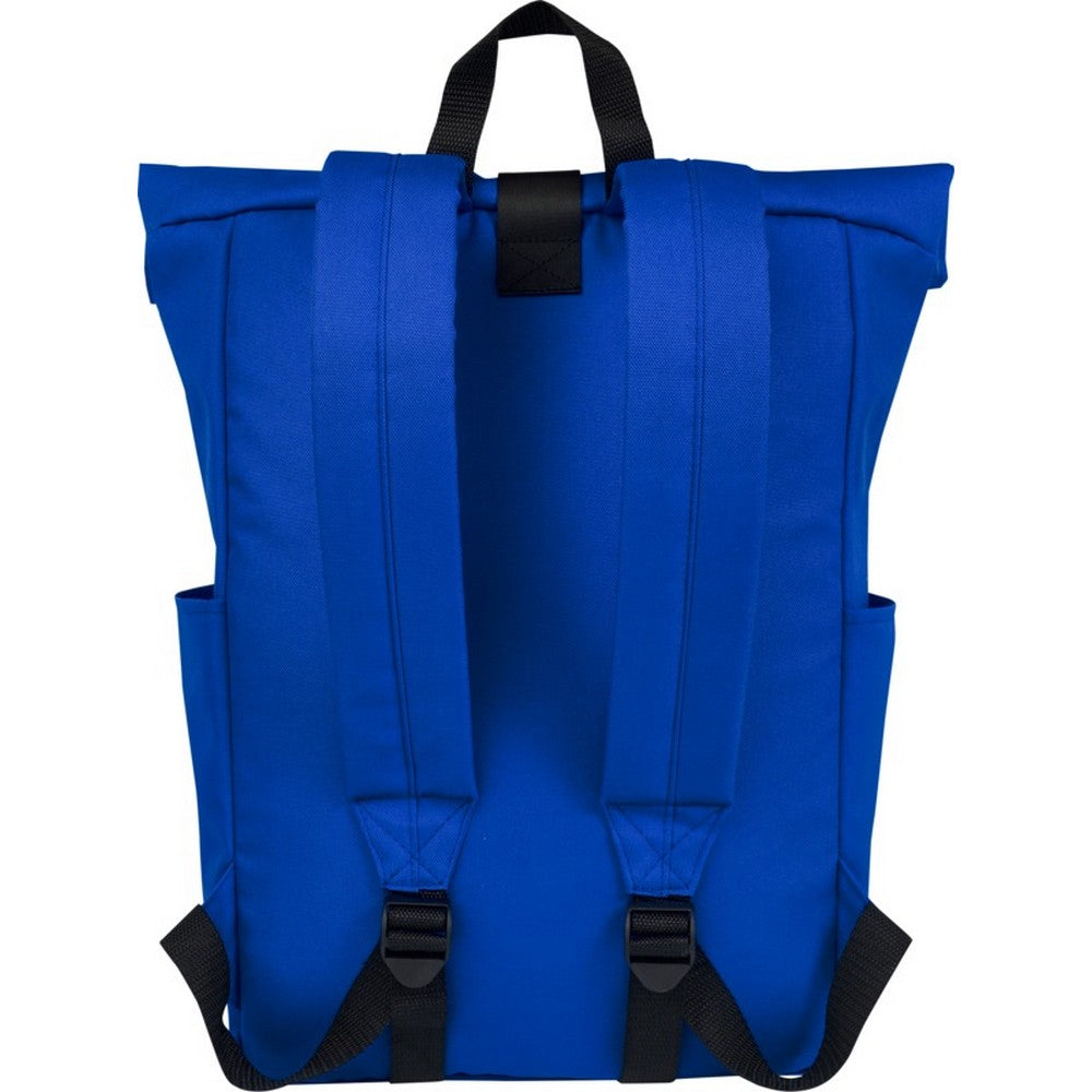 Royal Blue - Back - Unbranded Byron Roll Up 18L Backpack