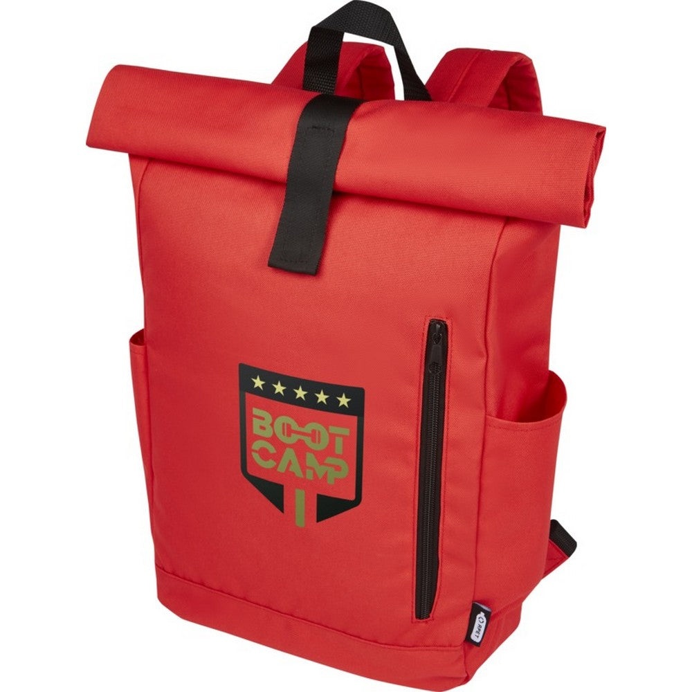 Red - Side - Unbranded Byron Roll Up 18L Backpack