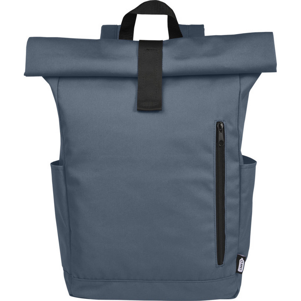 Hale Blue - Front - Unbranded Byron Roll Up 18L Backpack