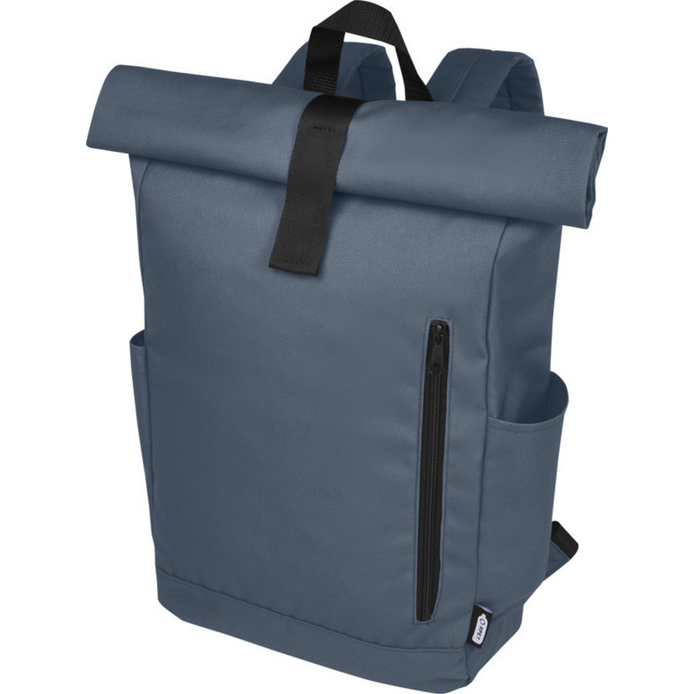 Hale Blue - Side - Unbranded Byron Roll Up 18L Backpack