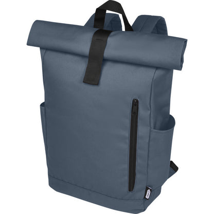 Hale Blue - Side - Unbranded Byron Roll Up 18L Backpack