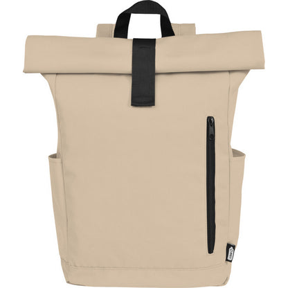 Oatmeal - Front - Unbranded Byron Roll Up 18L Backpack