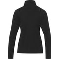 Solid Black - Back - Elevate NXT Womens-Ladies Amber Recycled Full Zip Fleece Jacket