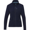 Navy - Front - Elevate NXT Womens-Ladies Amber Recycled Full Zip Fleece Jacket