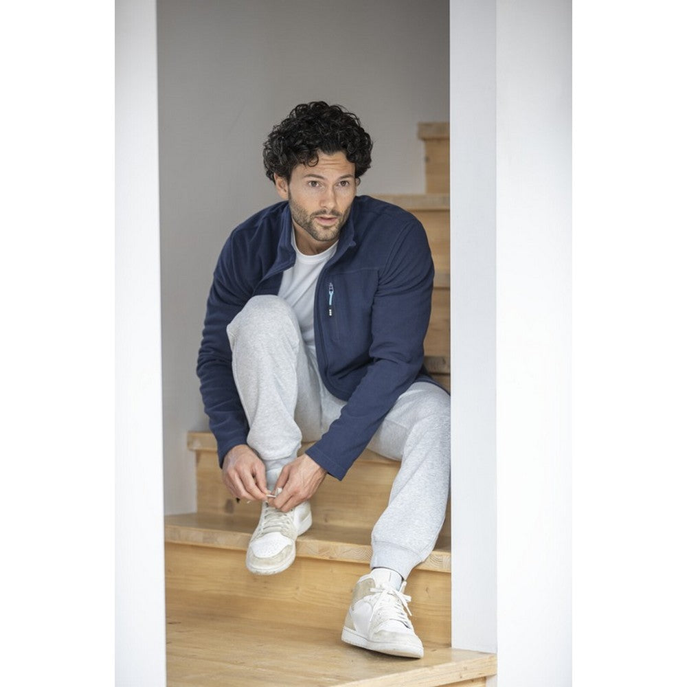 White - Side - Elevate NXT Mens Amber Recycled Full Zip Fleece Jacket
