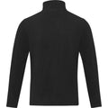 Solid Black - Back - Elevate NXT Mens Amber Recycled Full Zip Fleece Jacket