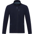 Navy - Front - Elevate NXT Mens Amber Recycled Full Zip Fleece Jacket