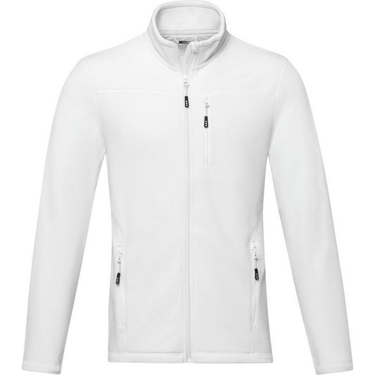 White - Front - Elevate NXT Mens Amber Recycled Full Zip Fleece Jacket