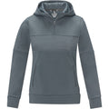 Steel Grey - Front - Elevate Life Womens-Ladies Anorak Hooded Half Zip Sweatshirt