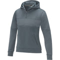 Steel Grey - Side - Elevate Life Womens-Ladies Anorak Hooded Half Zip Sweatshirt